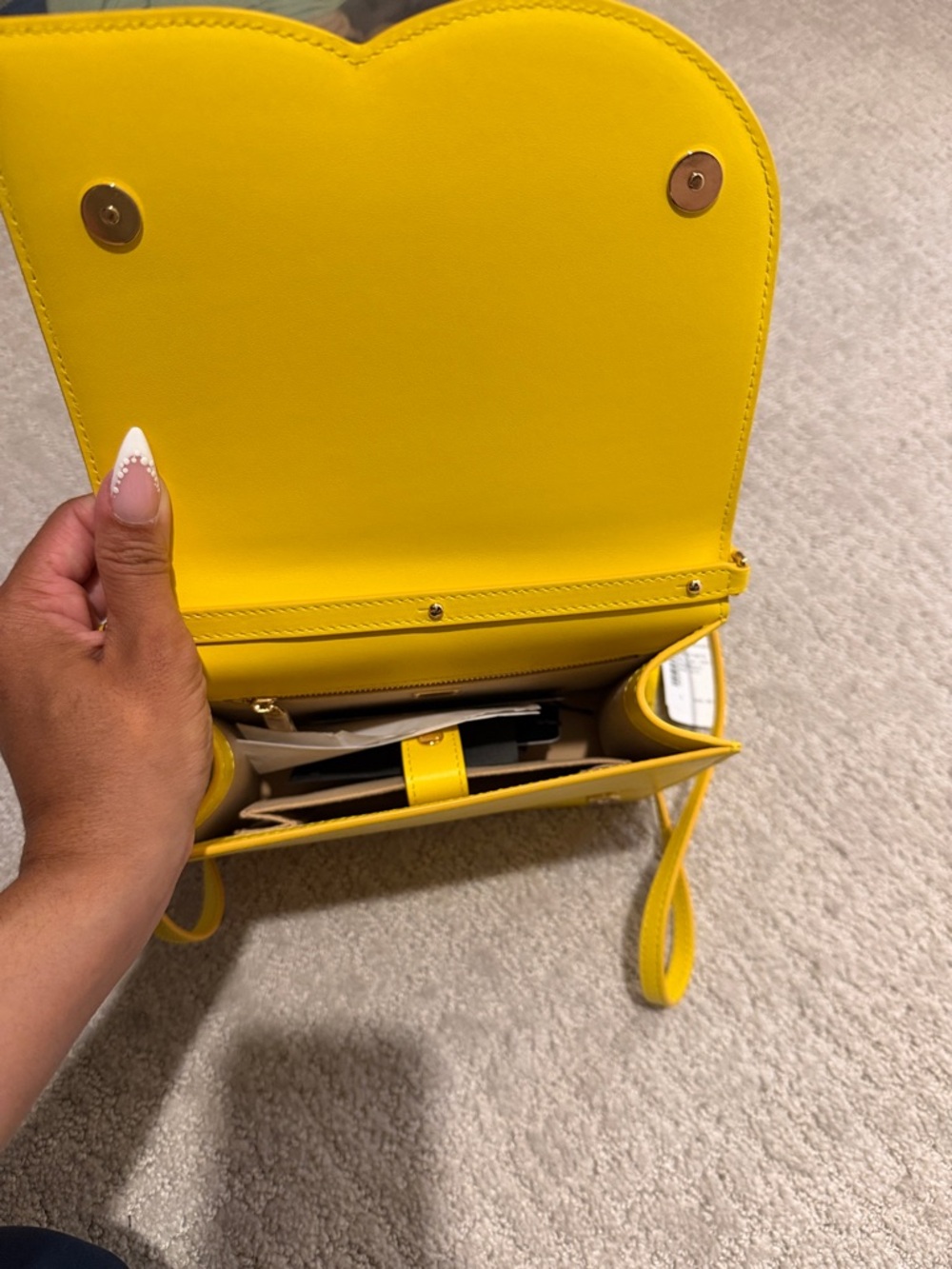 Dolce & Gabbana Embossed DG Yellow Leather Crossbody - Picture 3 of 6